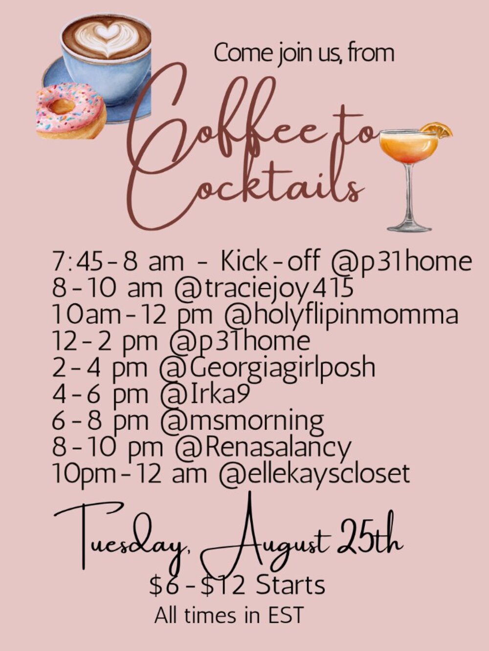 Live 8/25 From Coffee to Cocktails Raid Train - Picture 1 of 1